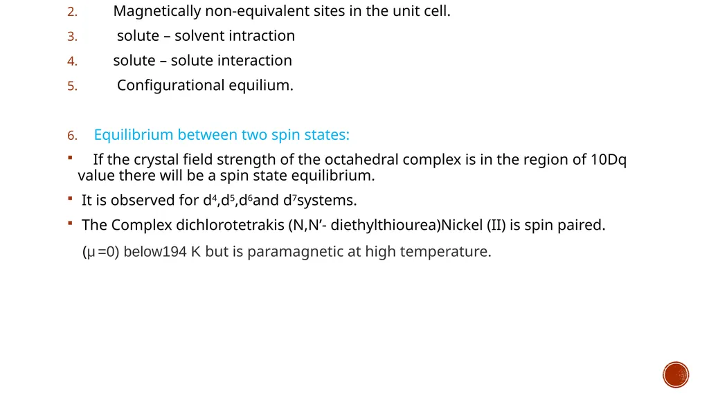 TEMPERATURE INDEPENDENT PARAMAGNETISM (TIP) Name - slide 4 of 15
