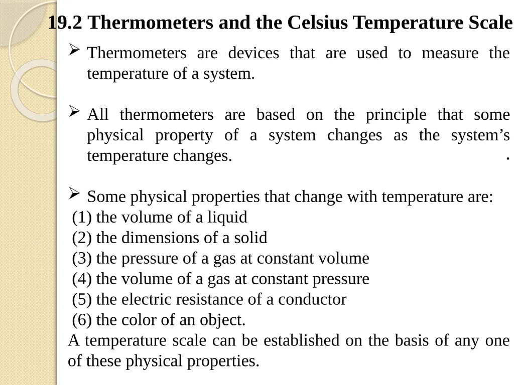Phys 110 Chapter 19 Temperature LECTURE OUTLINE - slide 4 of 12