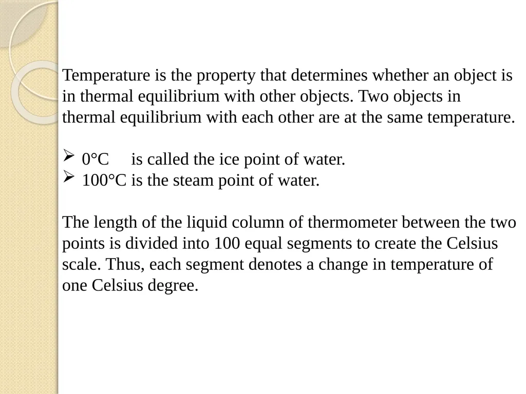 Phys 110 Chapter 19 Temperature LECTURE OUTLINE - slide 5 of 12
