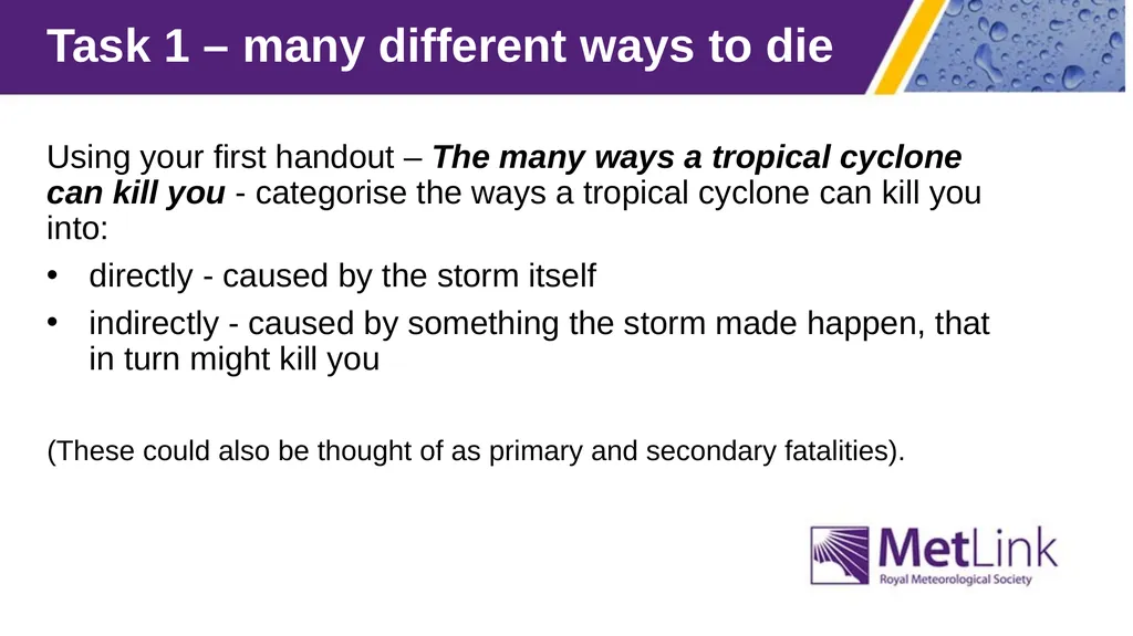 How could these harm you? Storm surge Storm tide - slide 4 of 7
