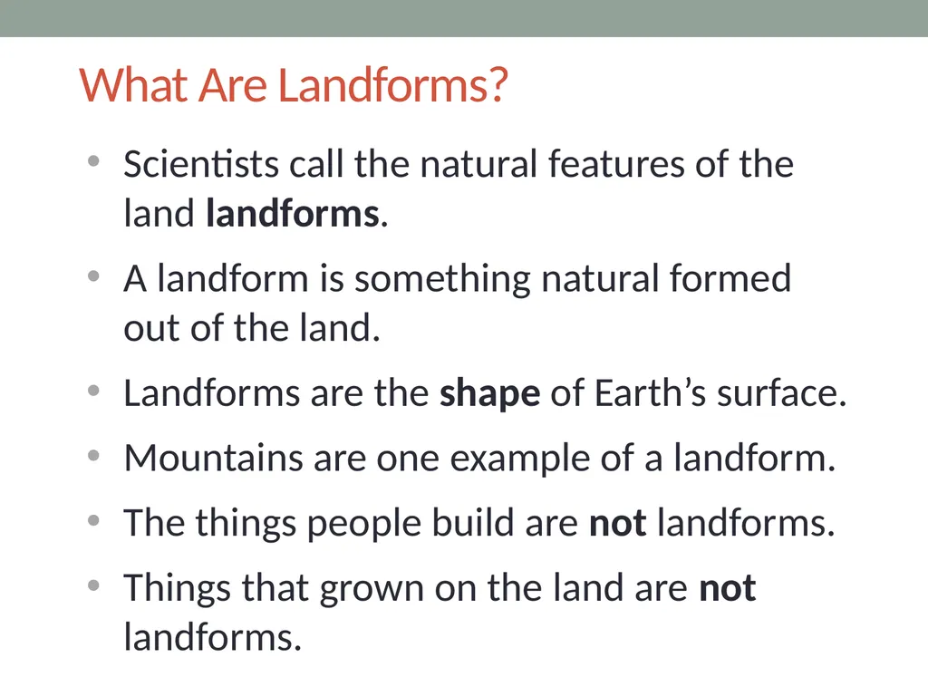 Earth’s Changing Surface Lesson 1A What Does the - slide 11 of 16