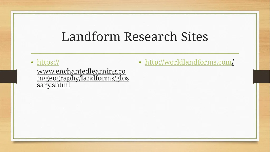 LANDFORMS Chapter 4 Lesson 3 Landforms Coastline - slide 4 of 4