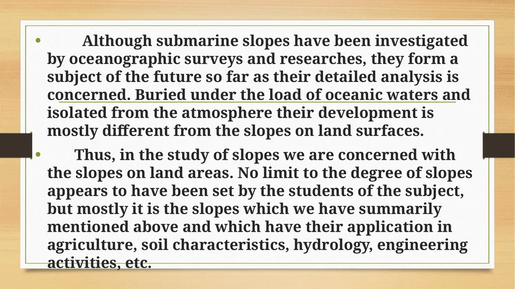 APPLIED GEOMORPHOLOGY SLOPE DEVELOPMENT THEORIES - slide 8 of 27