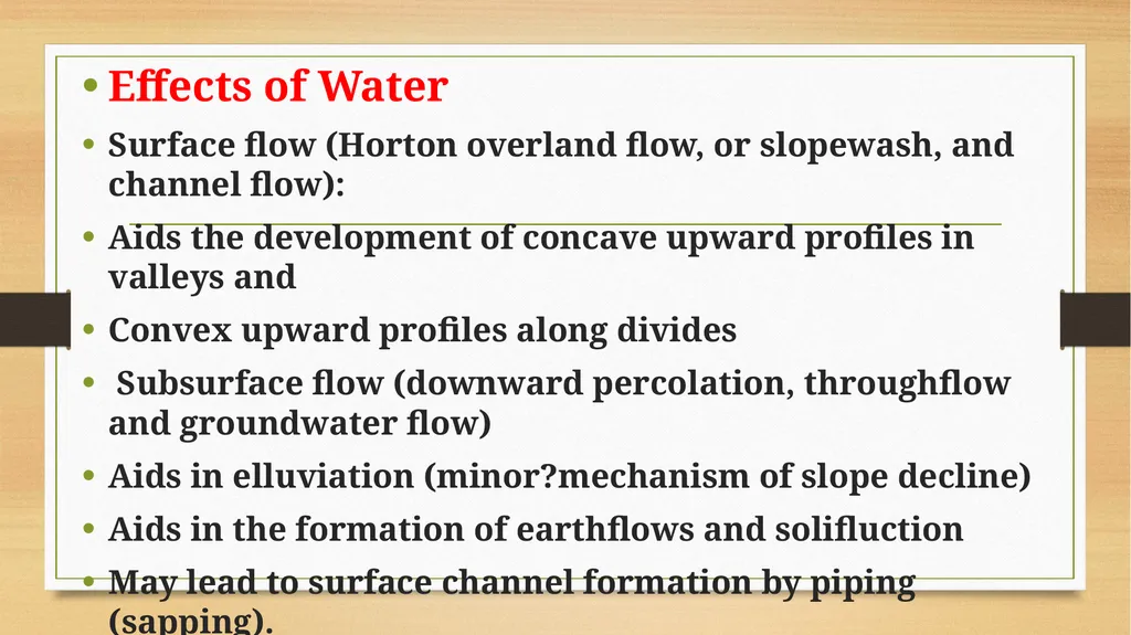 APPLIED GEOMORPHOLOGY SLOPE DEVELOPMENT THEORIES - slide 14 of 27