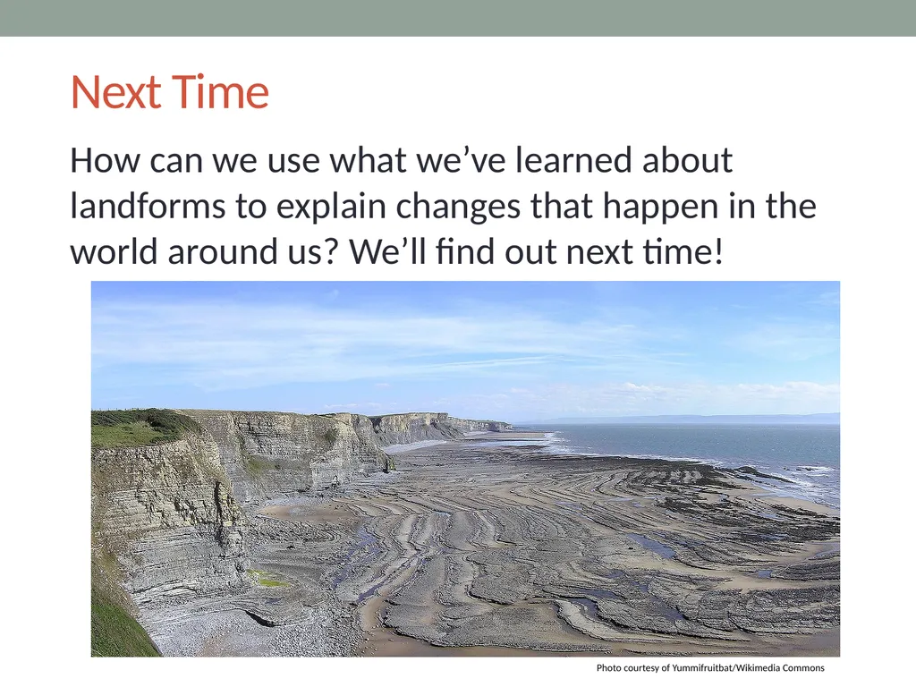 Earth’s Changing Surface Lesson 5b How Quickly or - slide 18 of 18