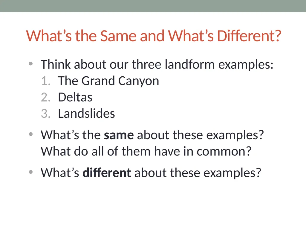 Earth’s Changing Surface Lesson 5b How Quickly or - slide 11 of 18