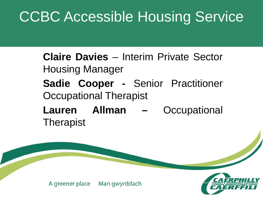 CCBC Accessible Housing Service Claire Davies –