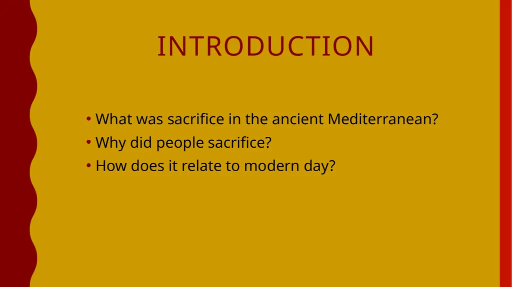 Sacrifice in the Ancient Mediterranean - slide 2 of 8