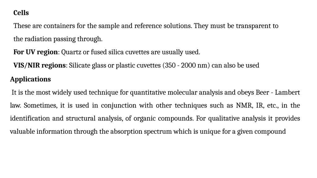ULTRAVIOLET - VISIBLE SPECTROSCOPY Dr. B. Kavitha - slide 7 of 8