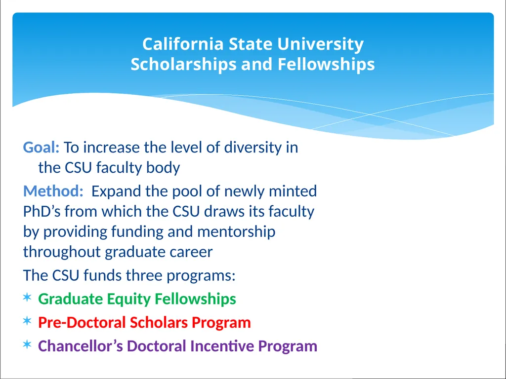 Graduate Equity Fellowships California - slide 2 of 33