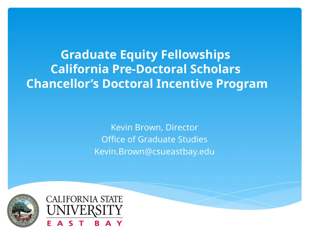 Graduate Equity Fellowships California - slide 1 of 33