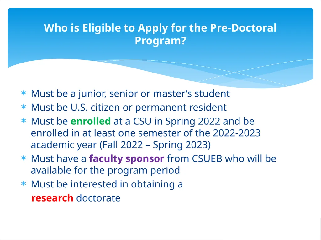 Graduate Equity Fellowships California - slide 17 of 33