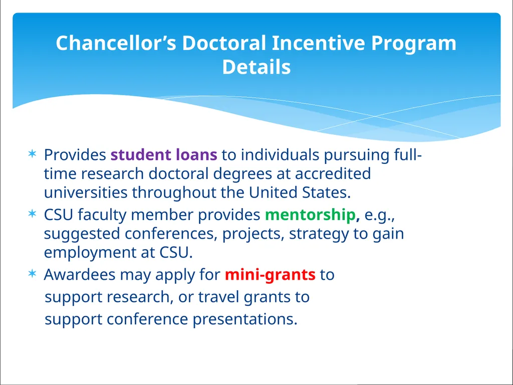 Graduate Equity Fellowships California - slide 26 of 33