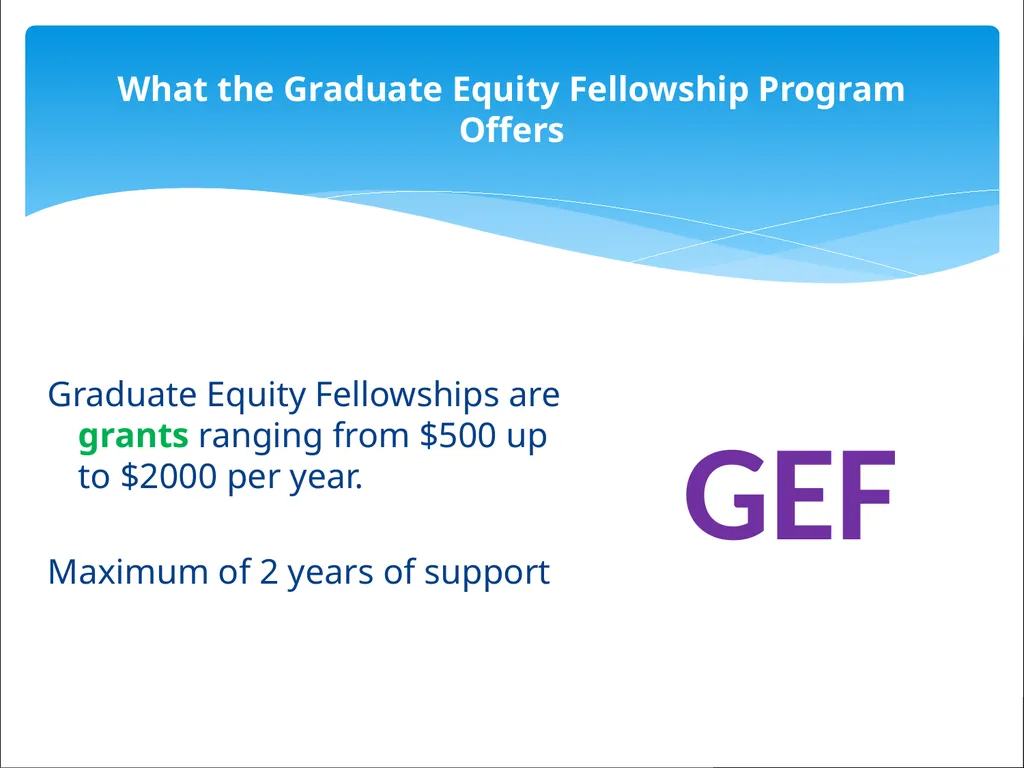 Graduate Equity Fellowships California - slide 4 of 33
