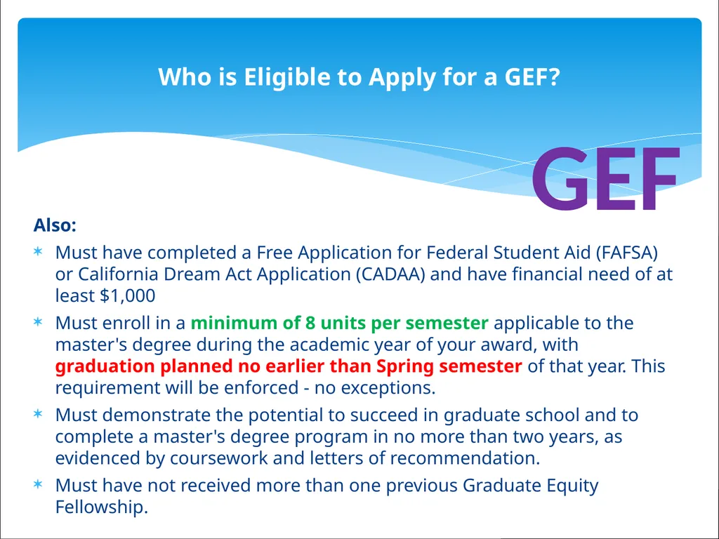 Graduate Equity Fellowships California - slide 6 of 33