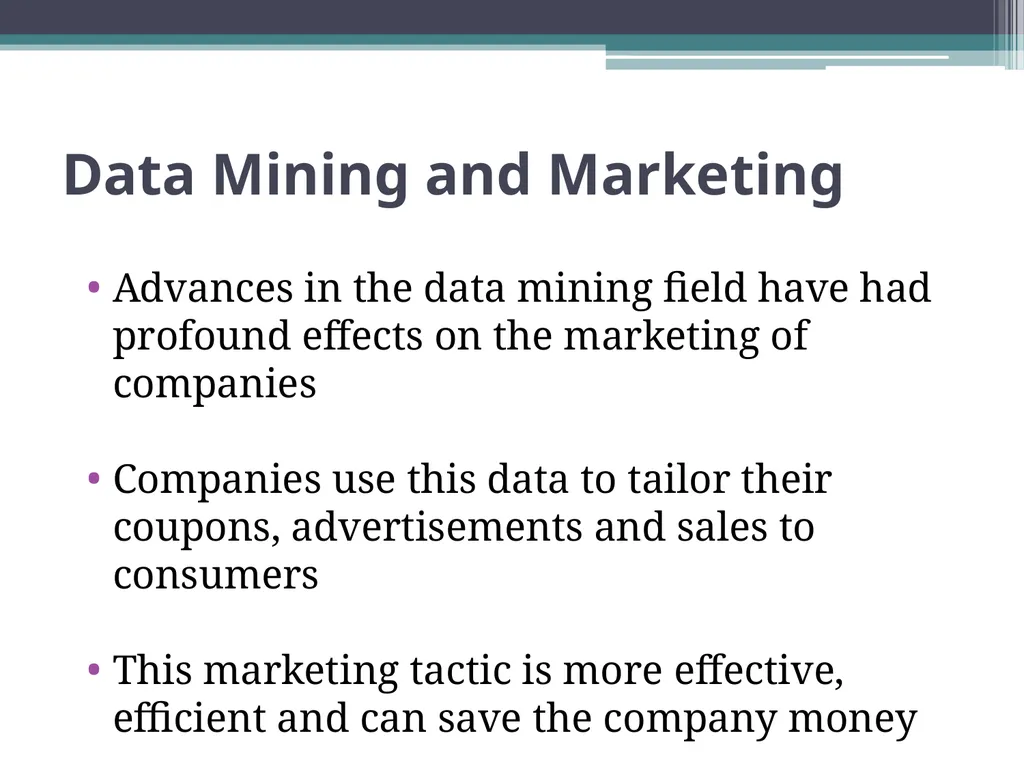 Data Mining and its Application in Marketing and - slide 22 of 34