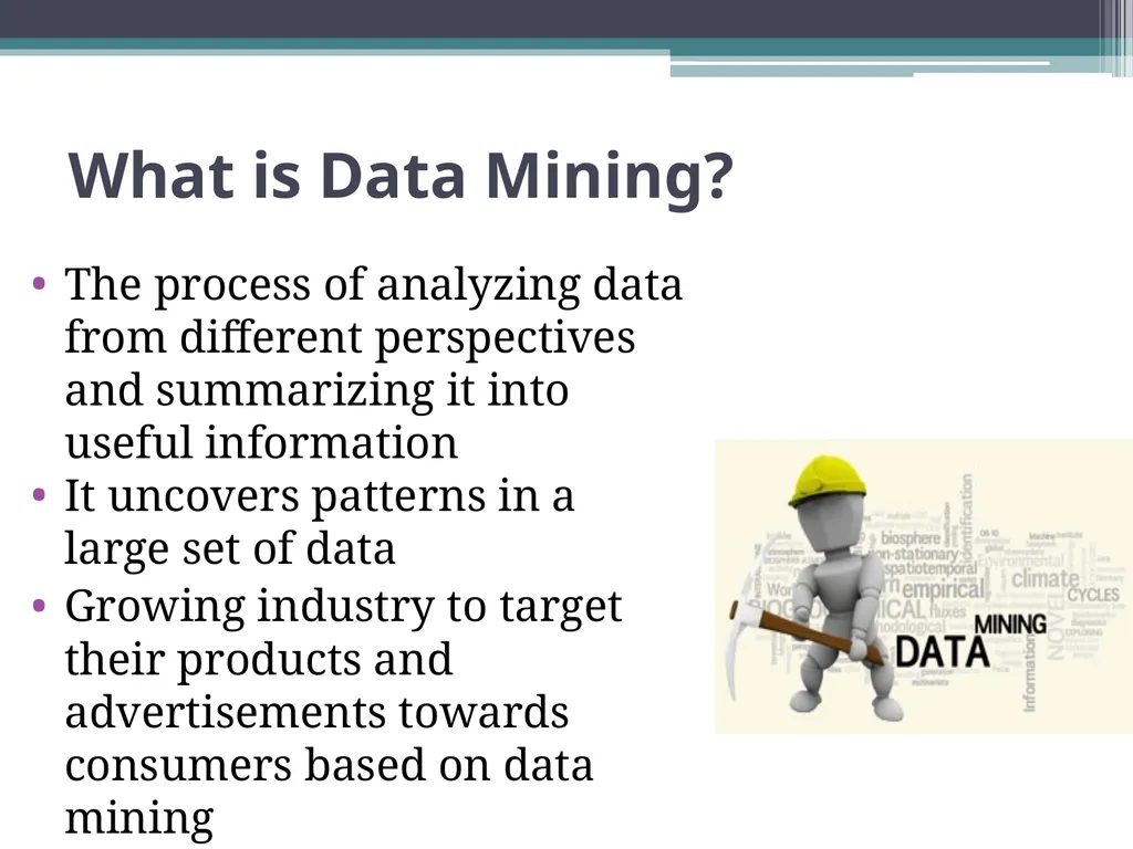 Data Mining and its Application in Marketing and - slide 2 of 34