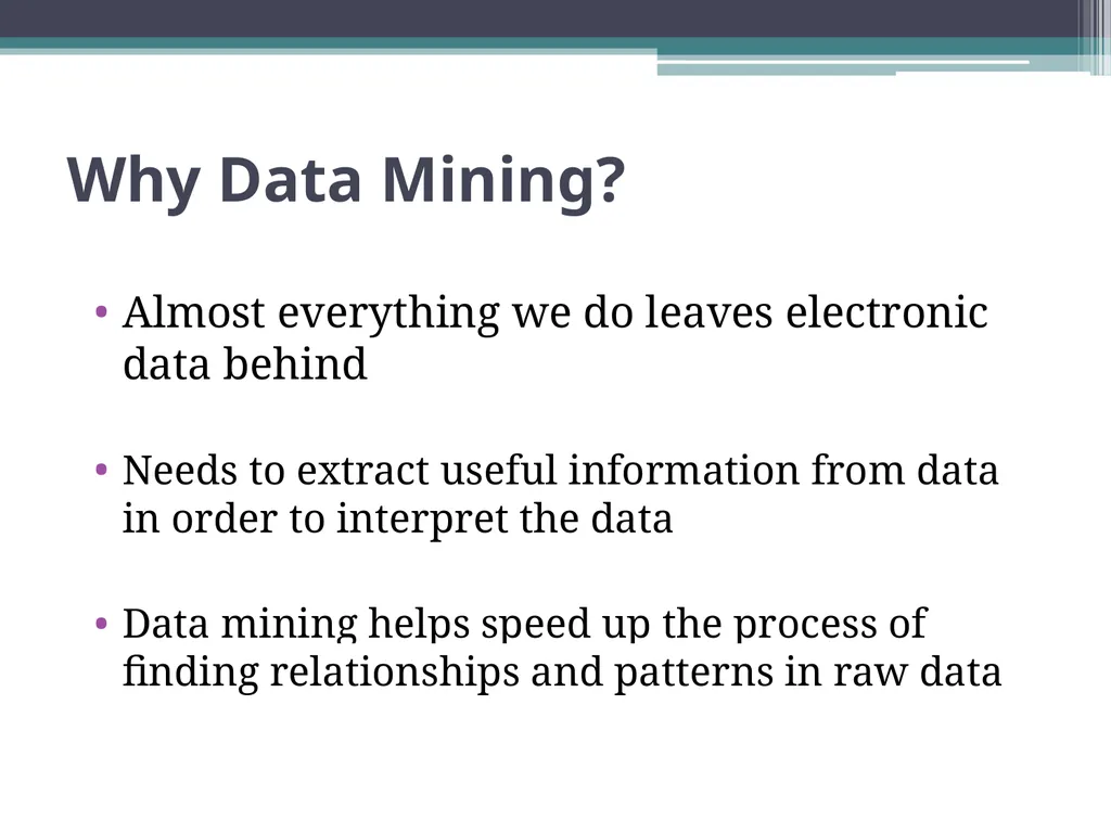Data Mining and its Application in Marketing and - slide 3 of 34