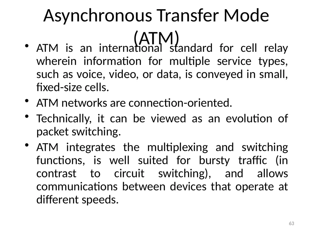 Computer Communication Network TIRUPATI M. GOSKULA - slide 63 of 72