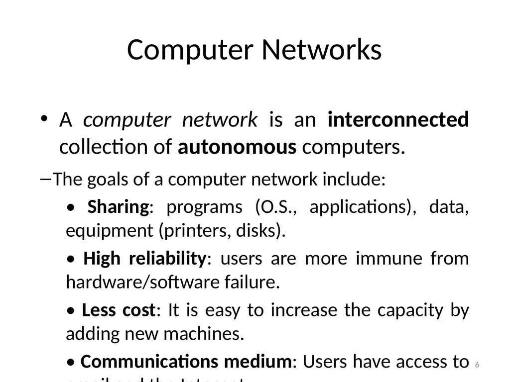 Computer Communication Network TIRUPATI M. GOSKULA - slide 6 of 72
