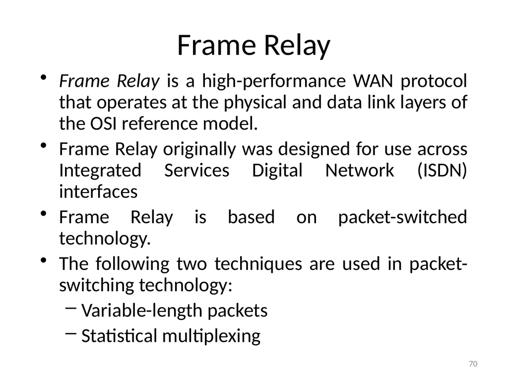 Computer Communication Network TIRUPATI M. GOSKULA - slide 70 of 72