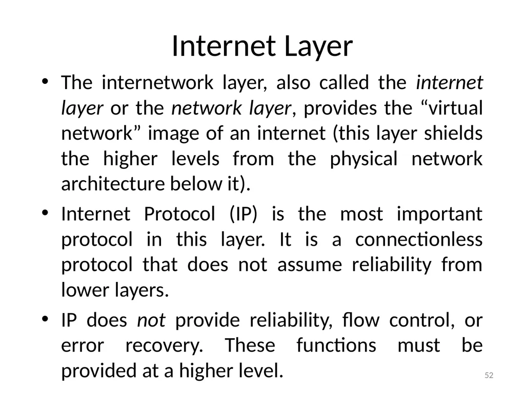 Computer Communication Network TIRUPATI M. GOSKULA - slide 52 of 72