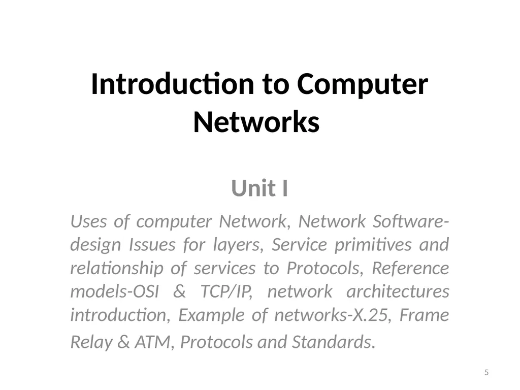 Computer Communication Network TIRUPATI M. GOSKULA - slide 5 of 72