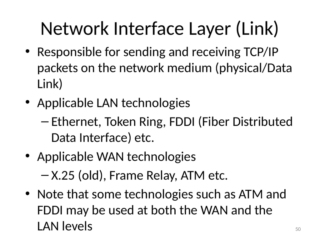 Computer Communication Network TIRUPATI M. GOSKULA - slide 50 of 72