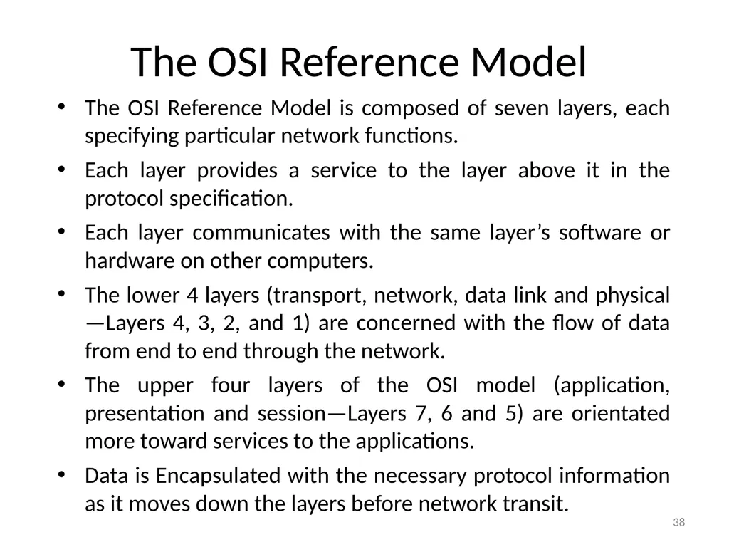 Computer Communication Network TIRUPATI M. GOSKULA - slide 38 of 72