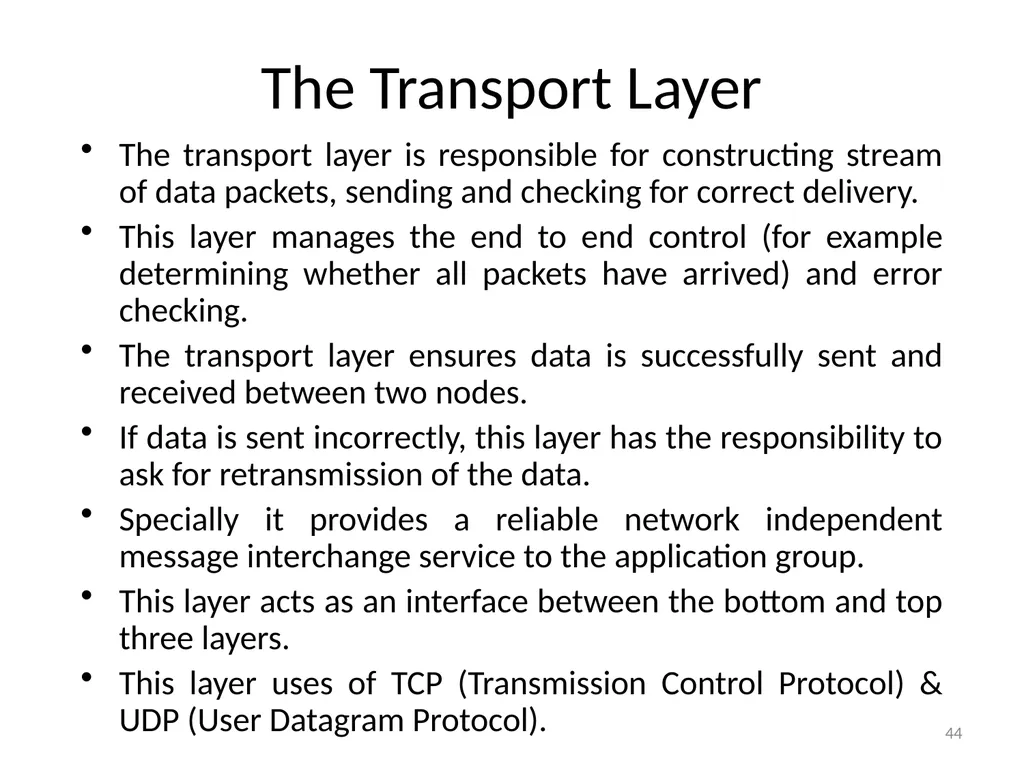 Computer Communication Network TIRUPATI M. GOSKULA - slide 44 of 72