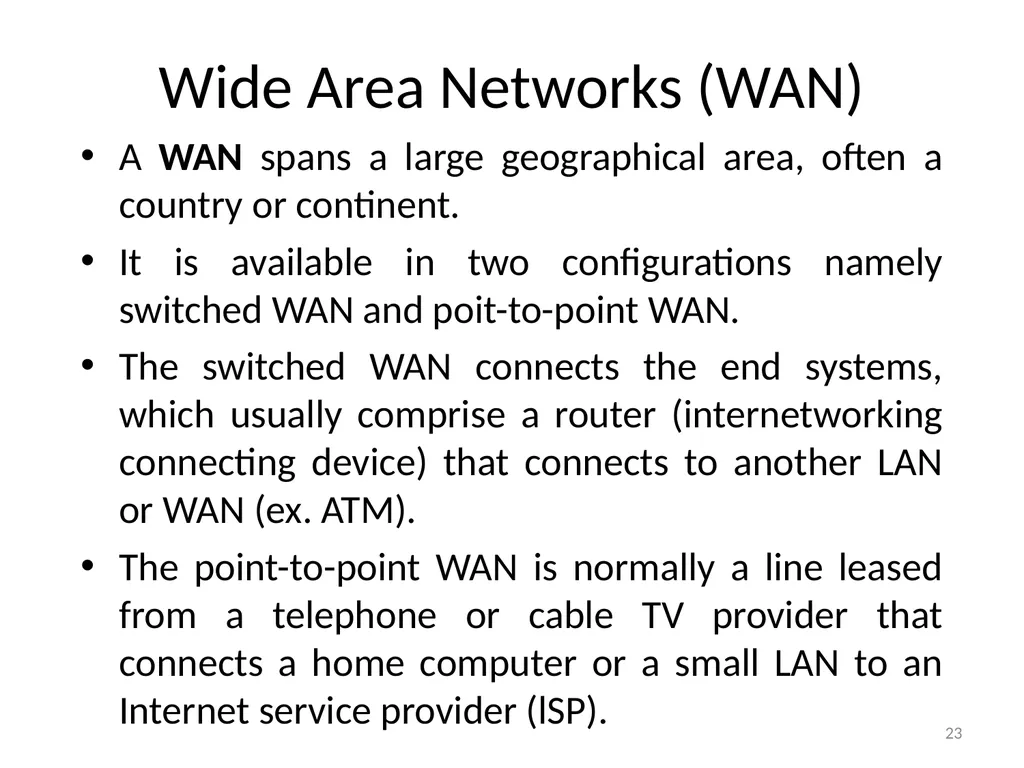 Computer Communication Network TIRUPATI M. GOSKULA - slide 23 of 72