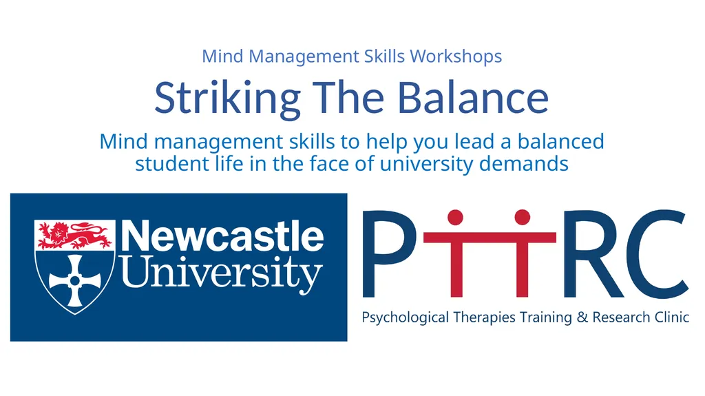 Mind Management Skills Workshops Striking The - slide 1 of 35