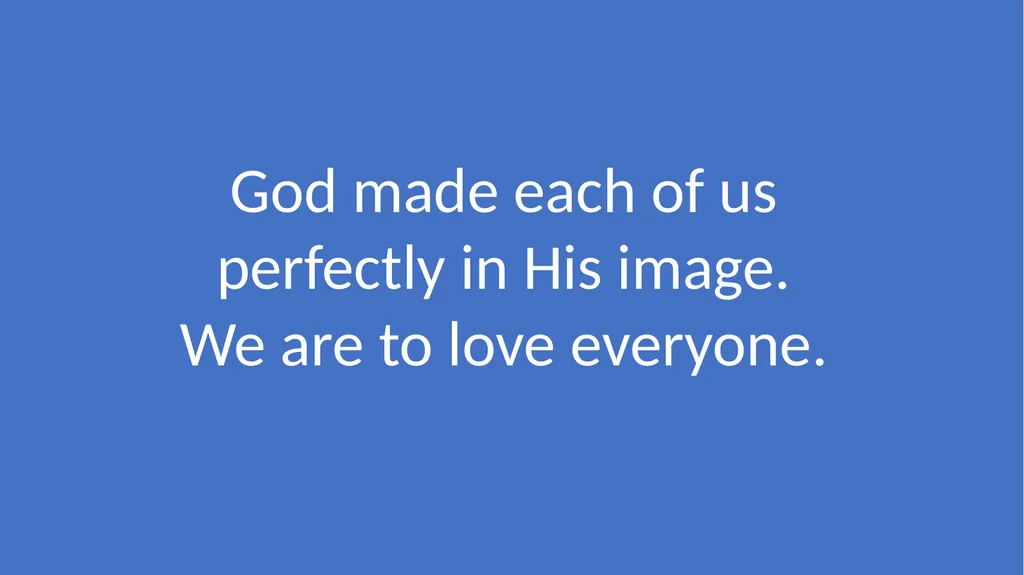 Being Kind to Others Who Are Different God made - slide 2 of 4