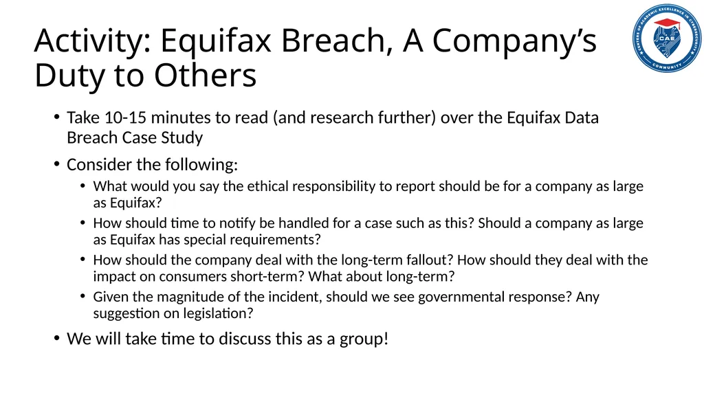 Ethics in Cybersecurity When the Watcher Gets - slide 17 of 18