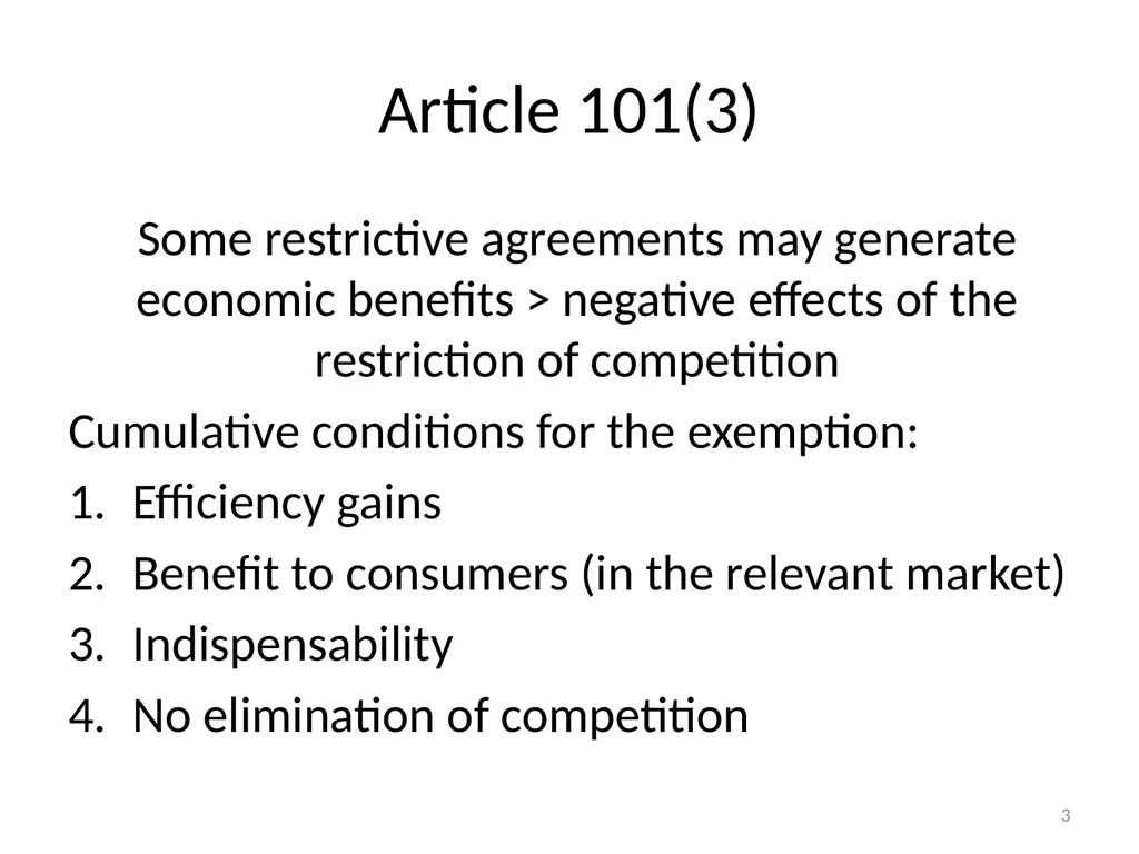 Sustainability Agreements “assessment of - slide 3 of 8