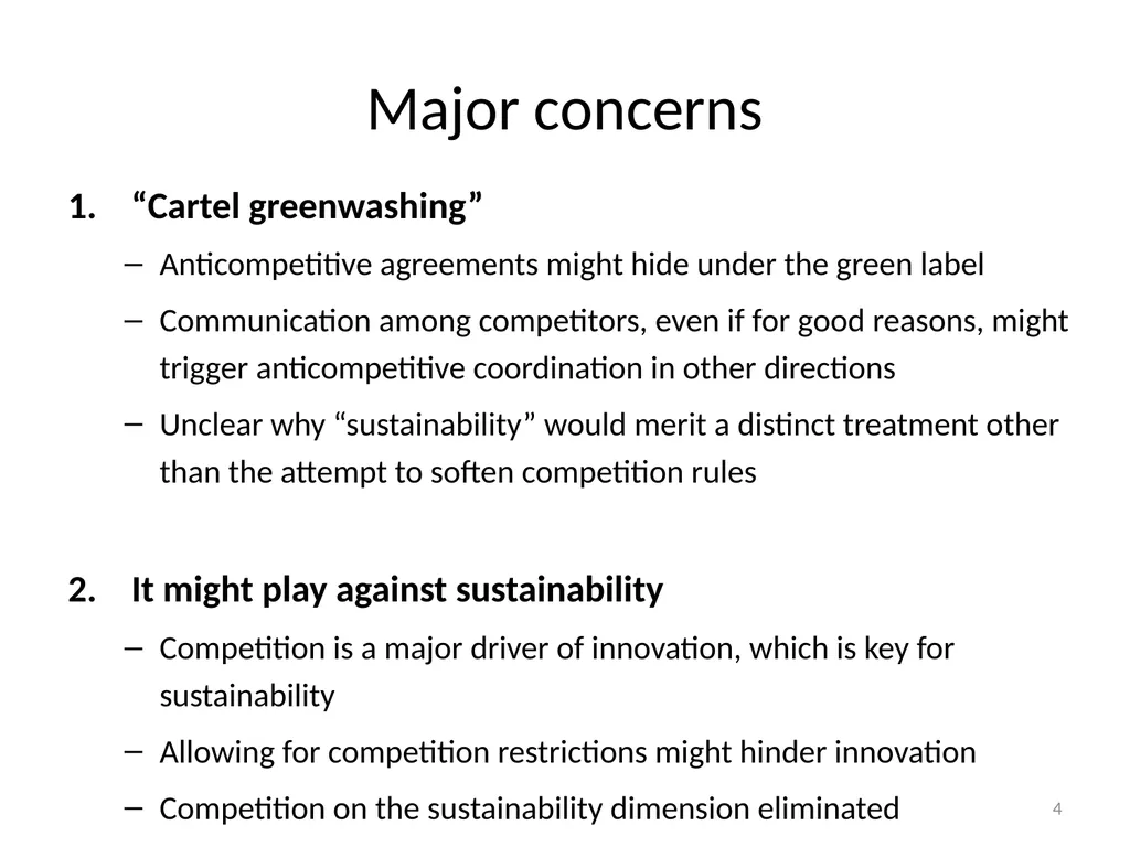 Sustainability Agreements “assessment of - slide 4 of 8