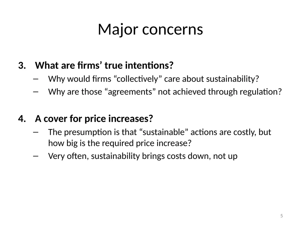 Sustainability Agreements “assessment of - slide 5 of 8