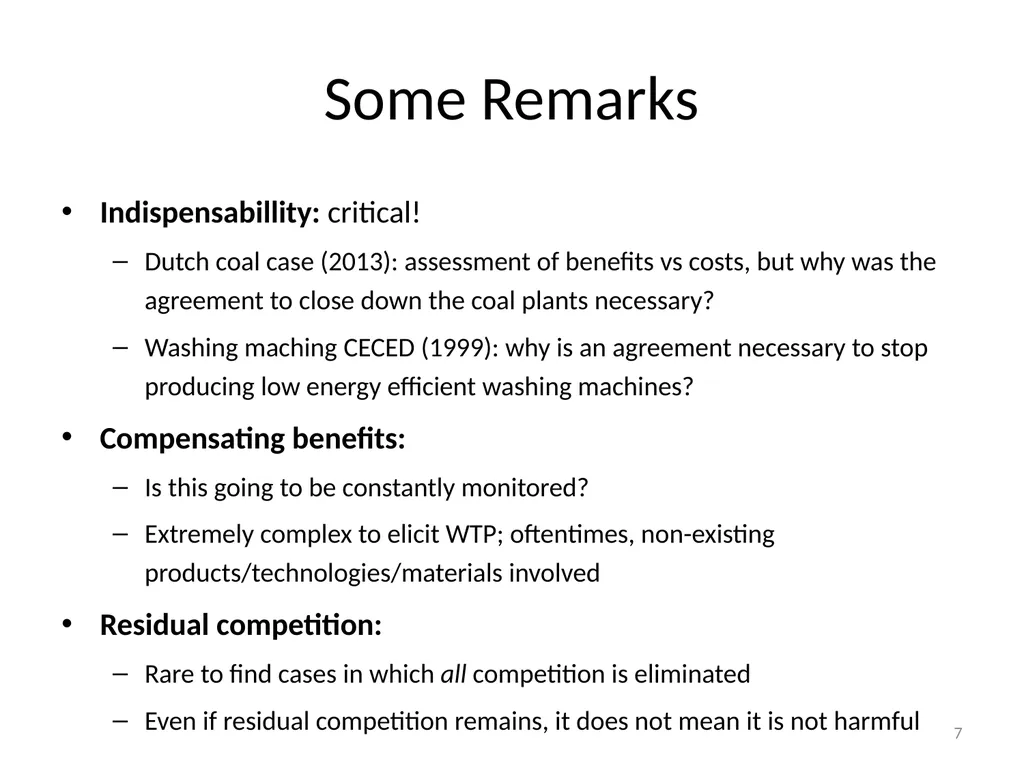 Sustainability Agreements “assessment of - slide 7 of 8