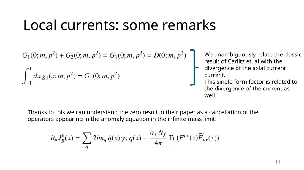 The Axial Current and Its Divergence Ignacio - slide 11 of 16