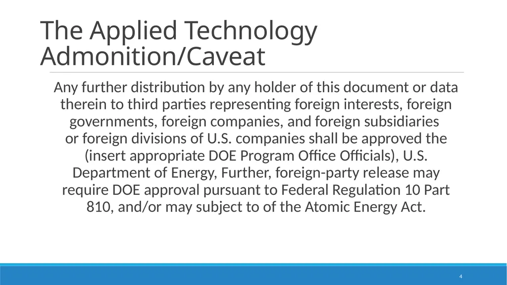 Department of Energy Applied Technology Reports - slide 4 of 12