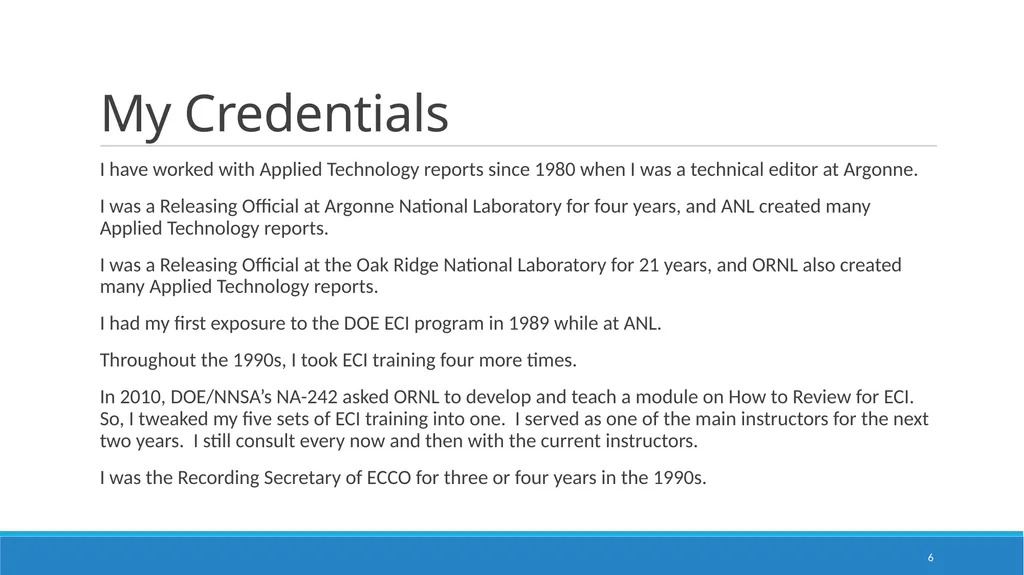 Department of Energy Applied Technology Reports - slide 6 of 12