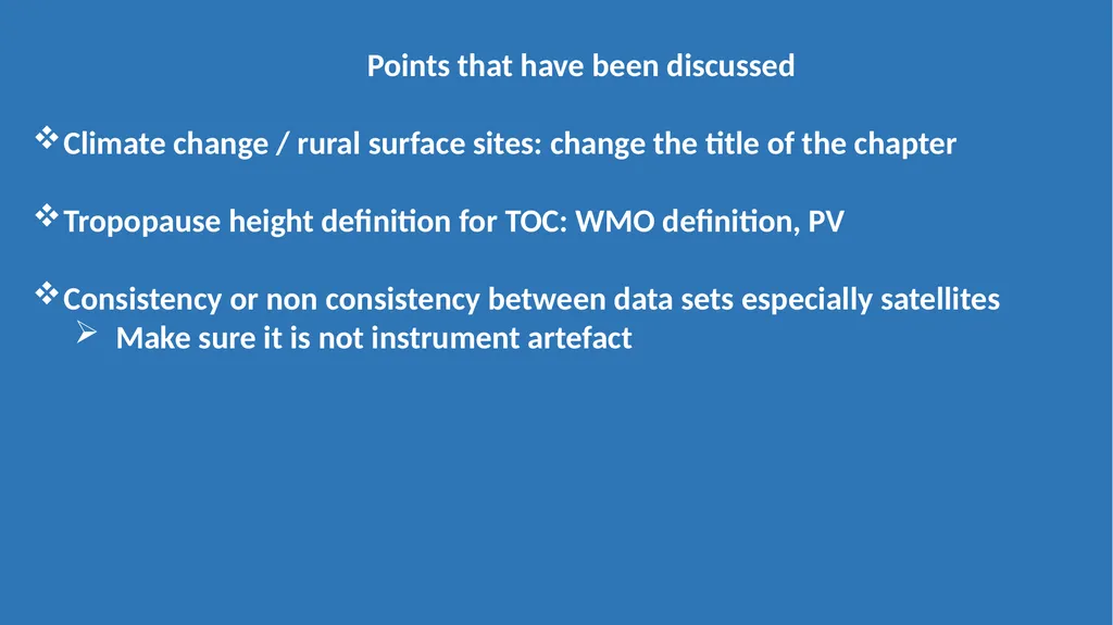 Breakout session – Chapter 6 Present day ozone - slide 8 of 15