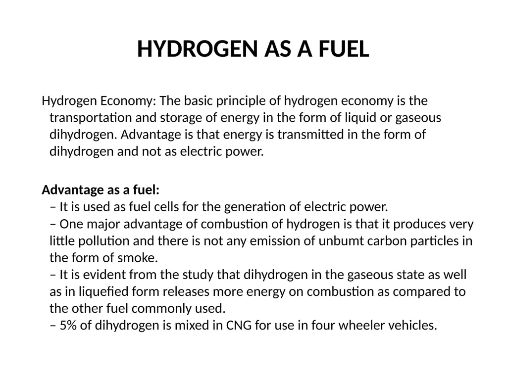 HYDROGEN GENERAL INTRODUCTION Electronic - slide 29 of 29