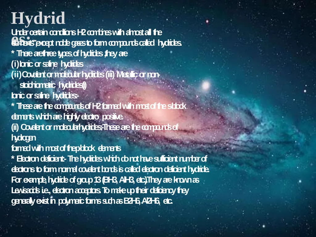 HYDROGEN Position of Hydrogen in Periodic Table - slide 10 of 15