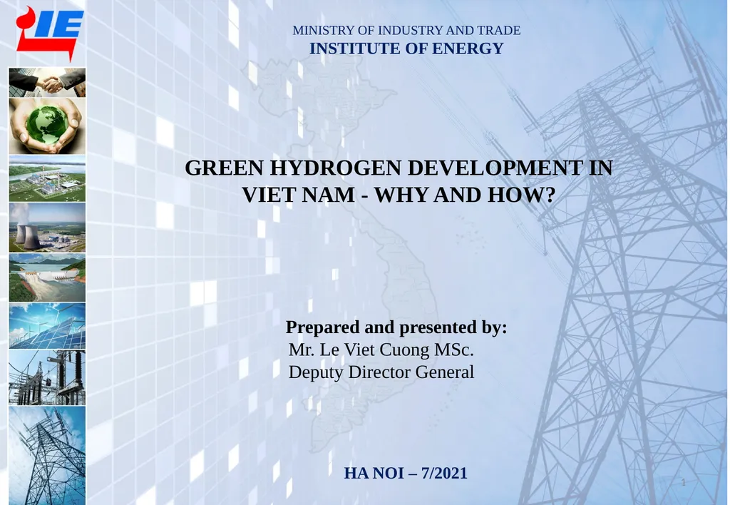MINISTRY OF INDUSTRY AND TRADE INSTITUTE OF ENERGY - slide 1 of 9