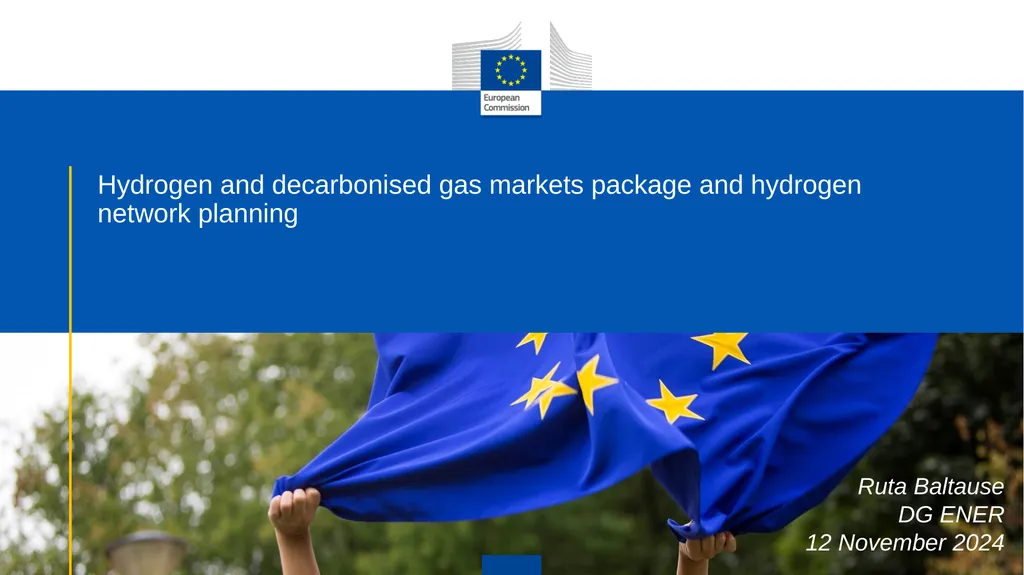 Hydrogen and decarbonised gas markets package and - slide 1 of 7