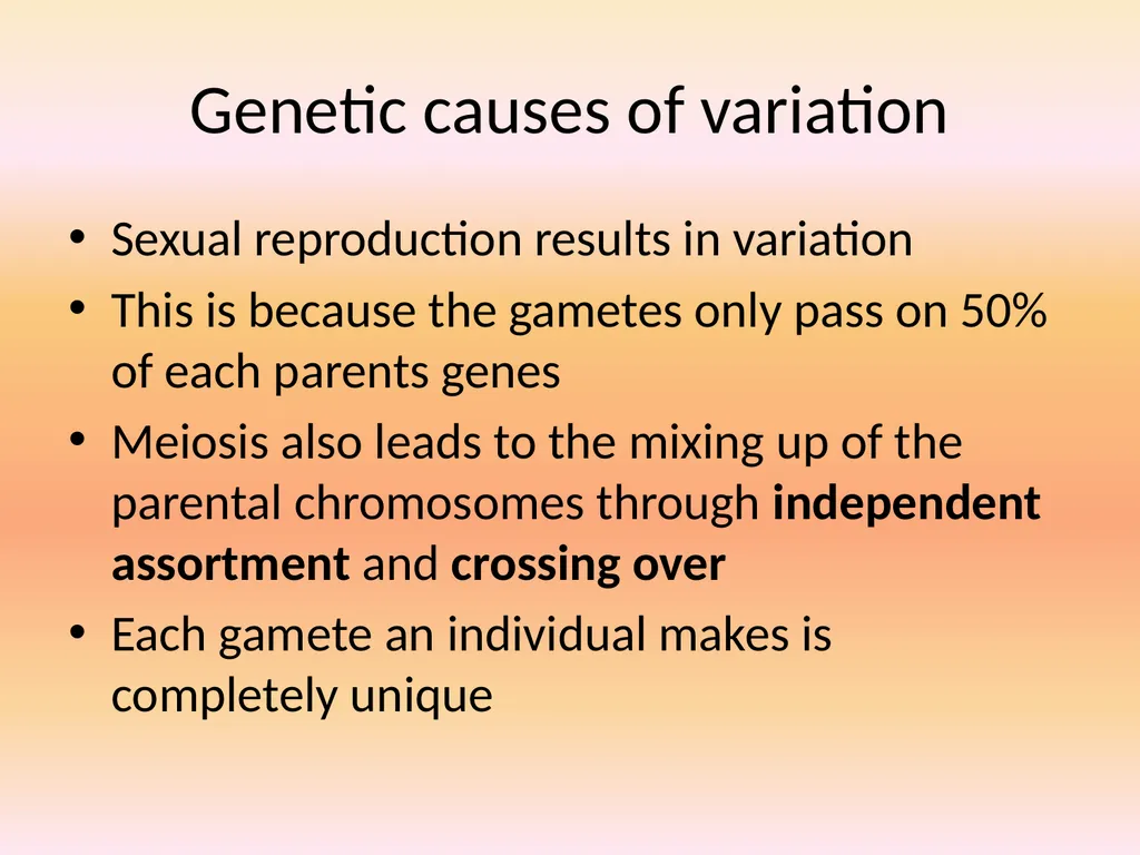 Types of Variation Understanding of variation is - slide 10 of 14