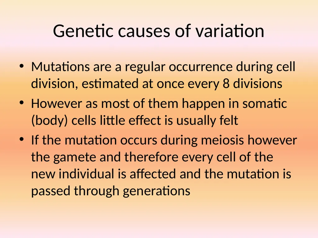 Types of Variation Understanding of variation is - slide 9 of 14