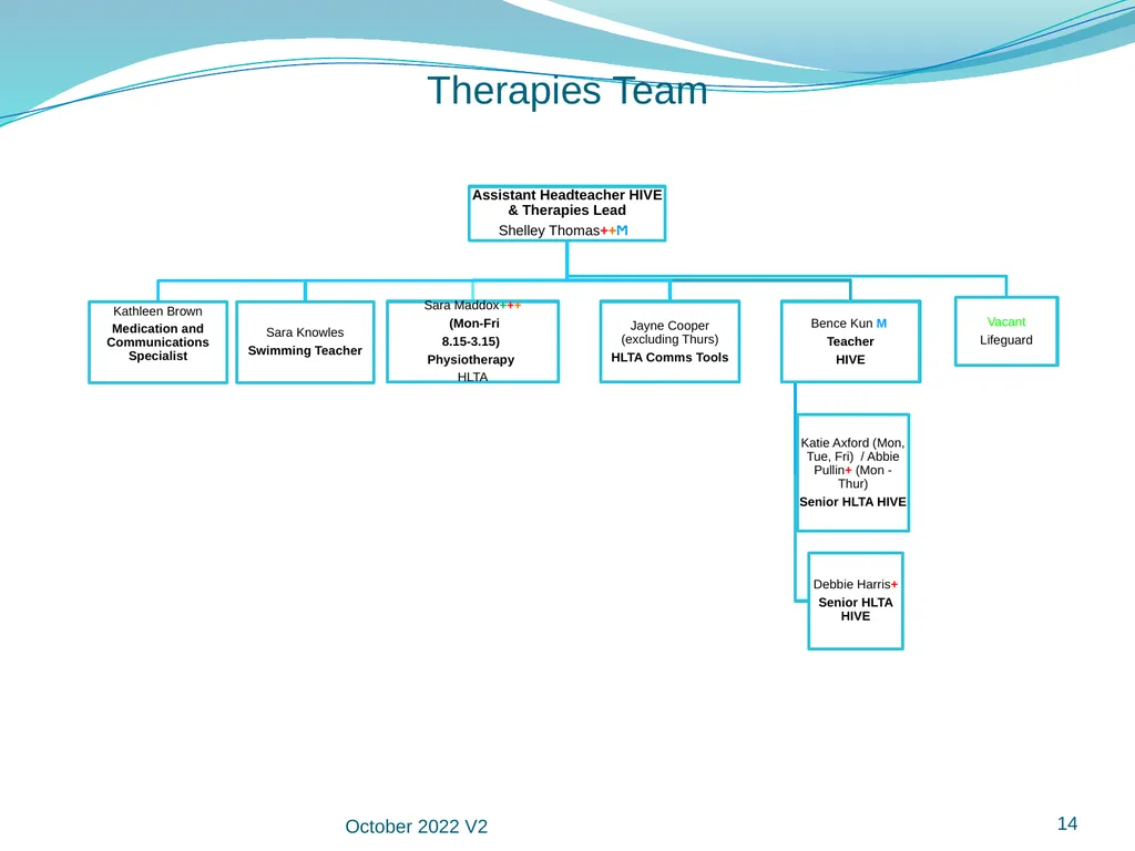 Manor Green School Staff Organisational Structure - slide 14 of 18