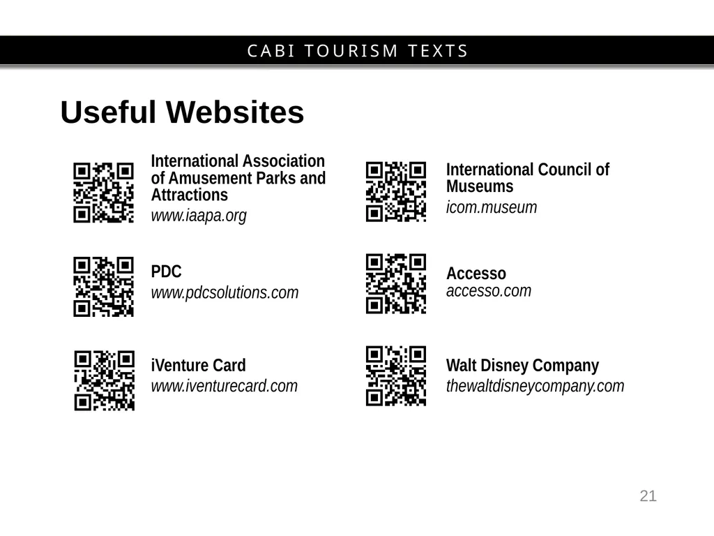 Chapter 10 Tourist Experiences and Information - slide 21 of 22